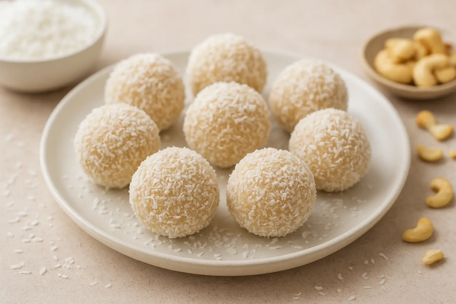 Baked Coconut Ladoo (Low-Cal & Protein-Packed)
