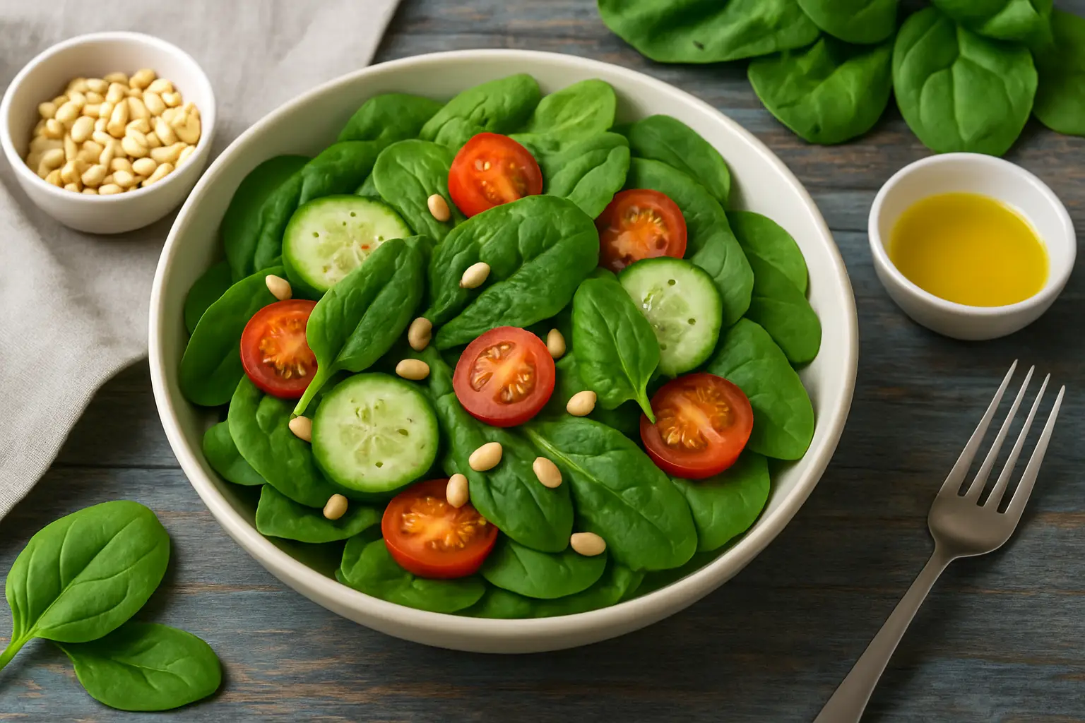 Spinach & Leafy Greens – Iron + Folate for Stronger Roots